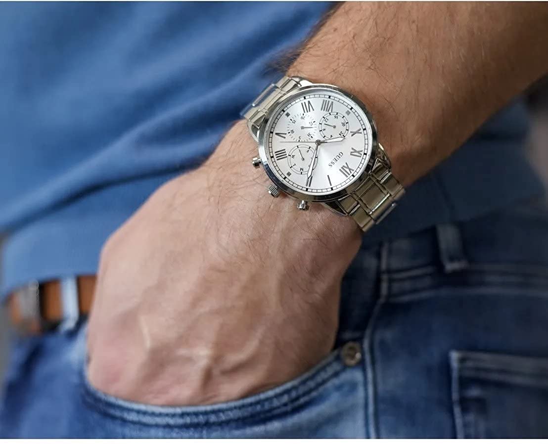 GUESS Analog Silver Dial Men's Watch-GW0066G1 - Image 4