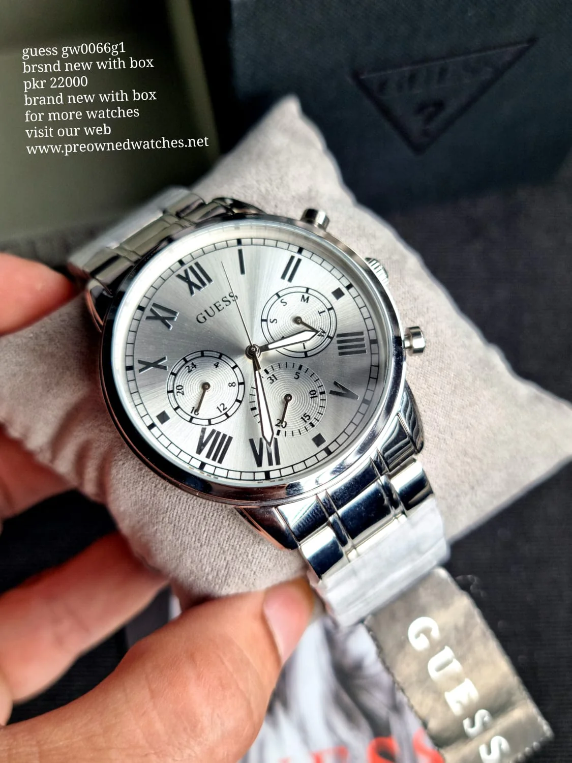 GUESS Analog Silver Dial Men's Watch-GW0066G1 - Image 5