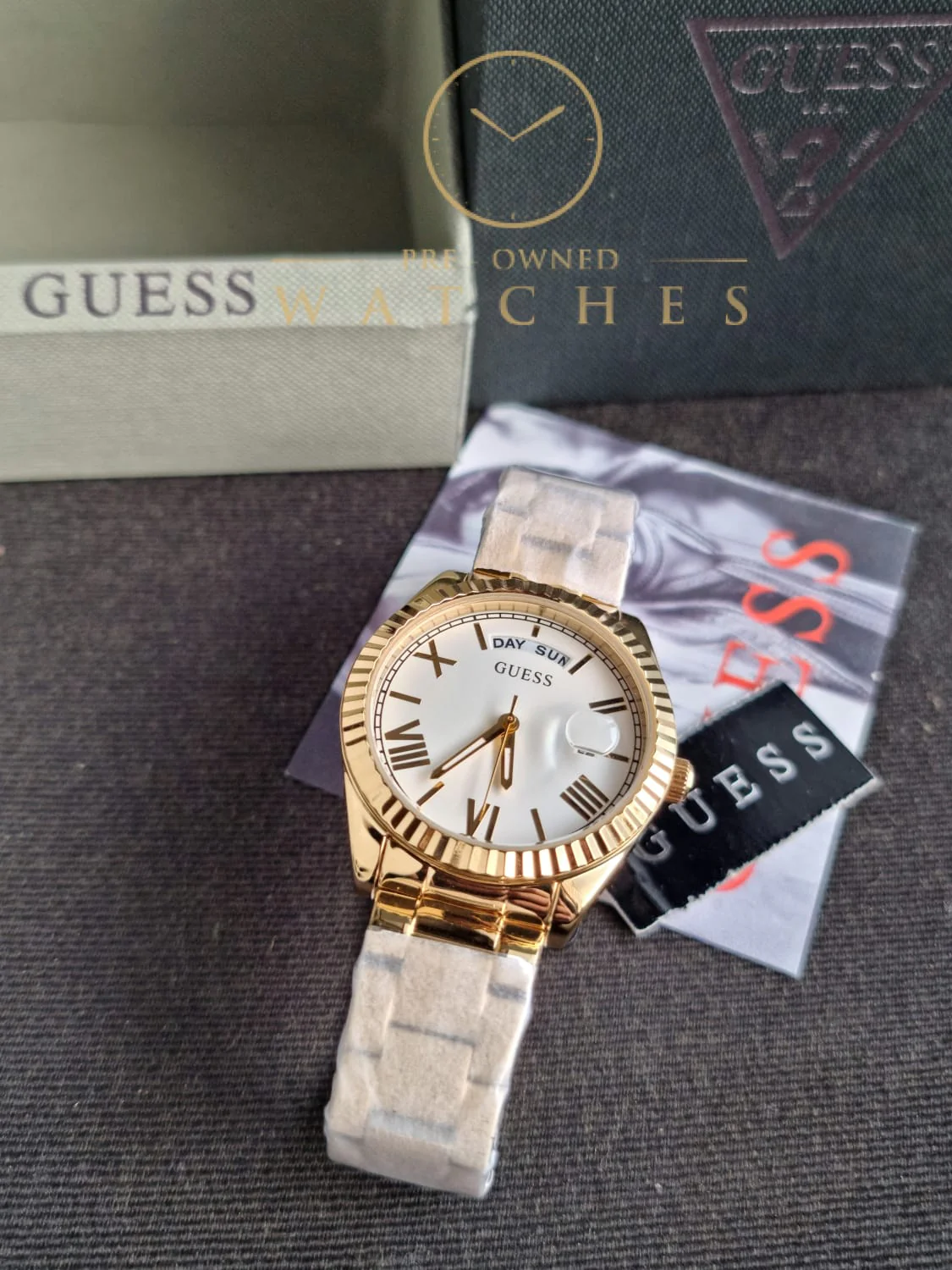 GUESS Analog White Dial Women's Watch-GW0308L2 - Image 4