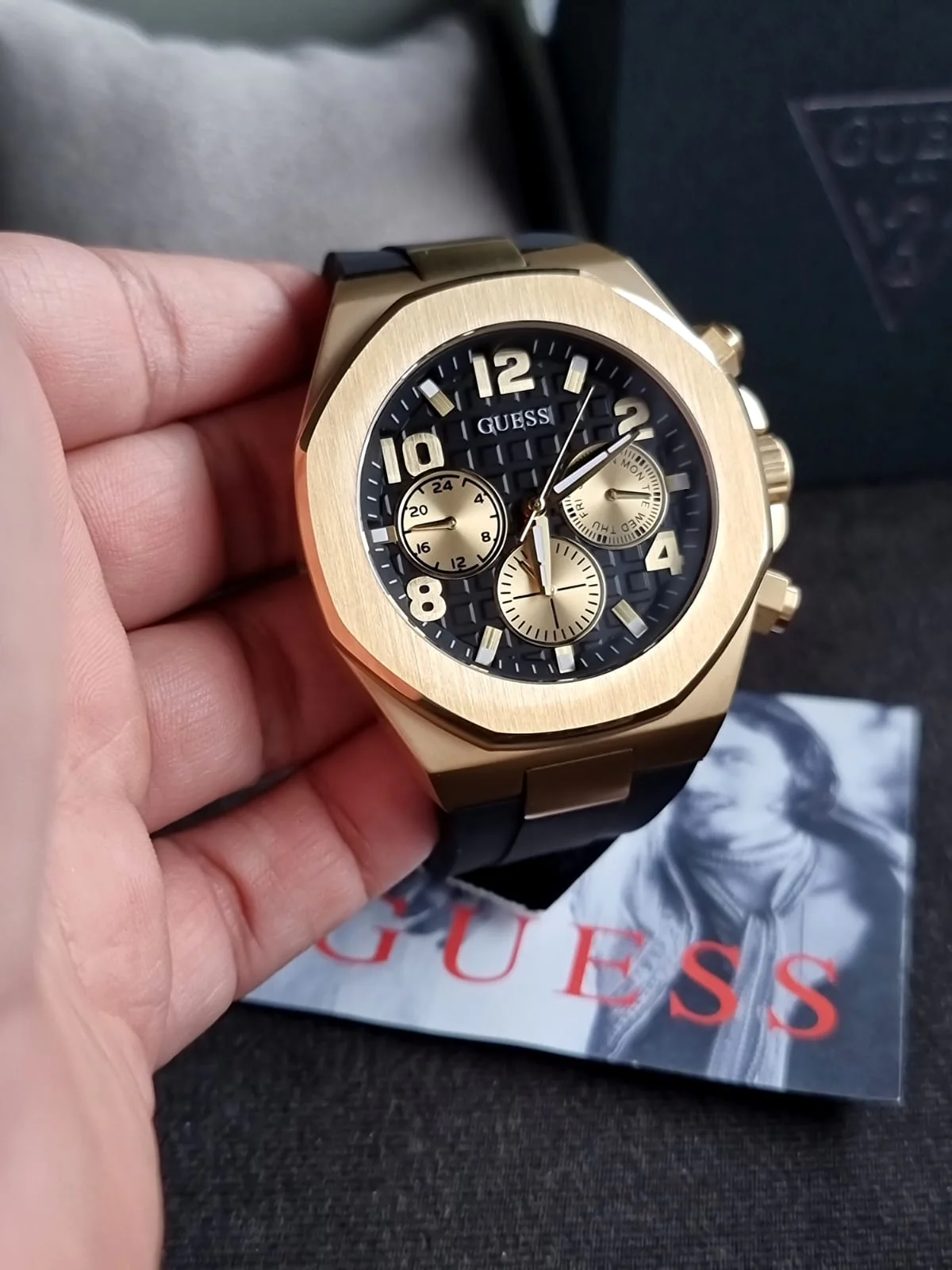 Guess GW0583G2 Empire Black Silicone Mens Watch GW0583G2 - Image 4