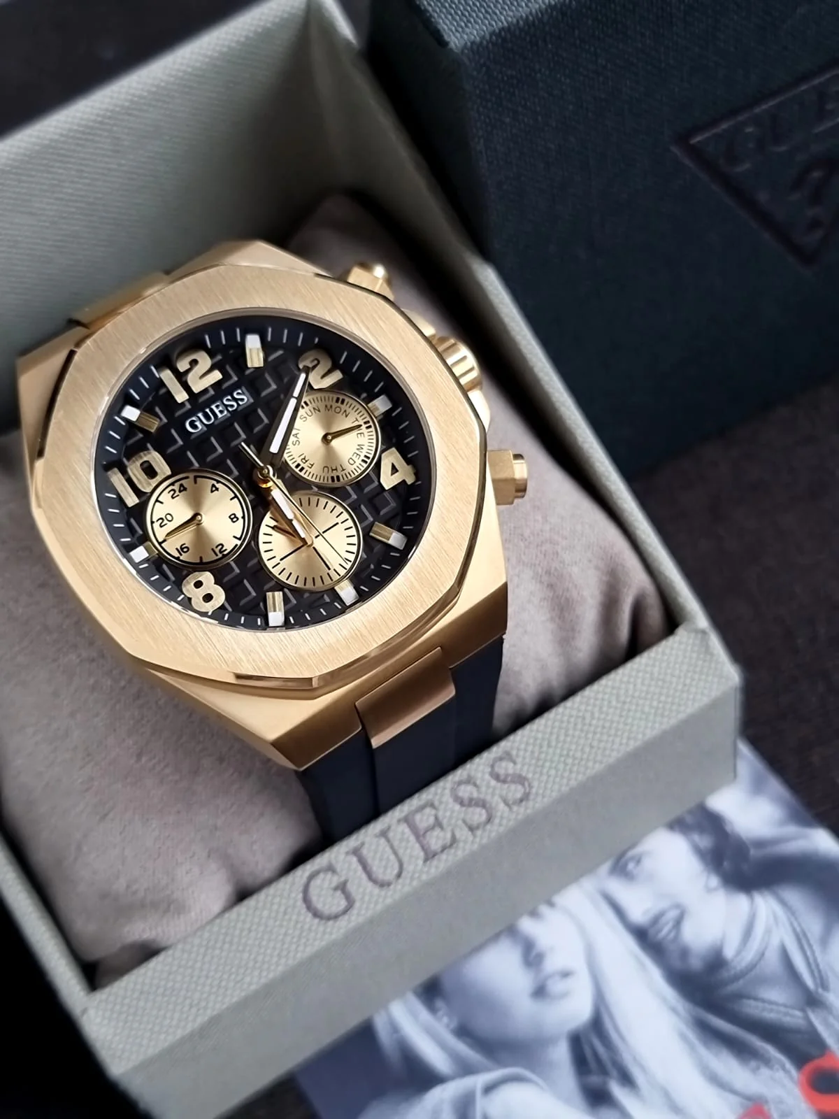 Guess GW0583G2 Empire Black Silicone Mens Watch GW0583G2 - Image 7