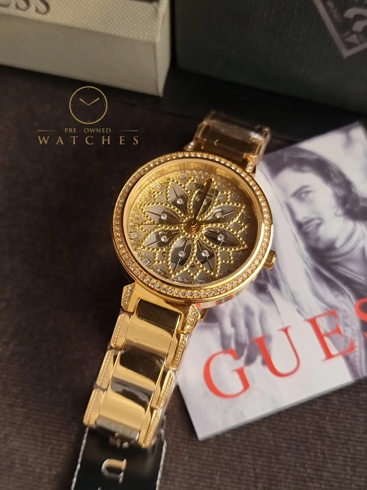 Guess Lily Collection 3 Hand Womens Analog Beige Dial Coloured Quartz Watch, Round Dial with 36 mm Case Width - GW0528L2 - Image 7
