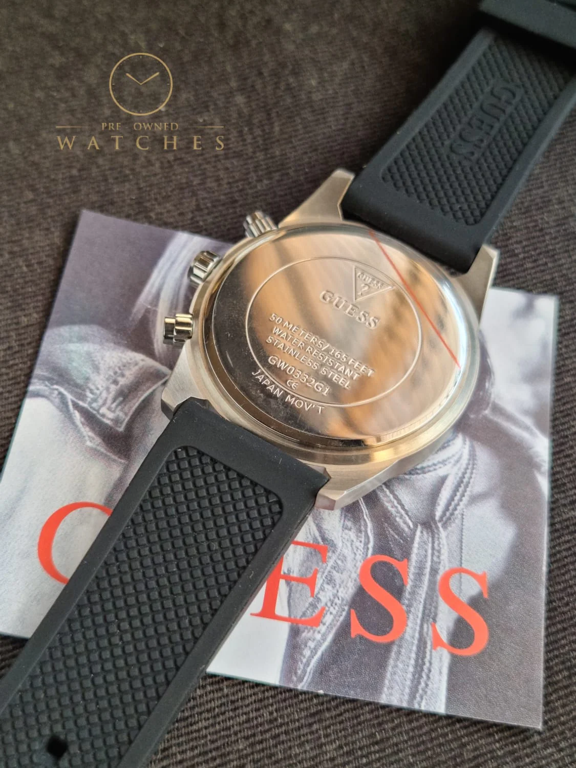 Guess Men’s Quartz Black Silicone Strap Black Dial 42mm Watch GW0332G1 - Image 6