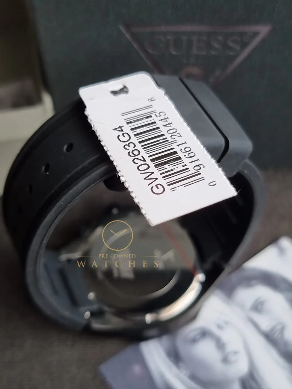 Guess Men’s Quartz Black Silicone Strap Black Dial 44mm Watch GW0263G4 - Image 9