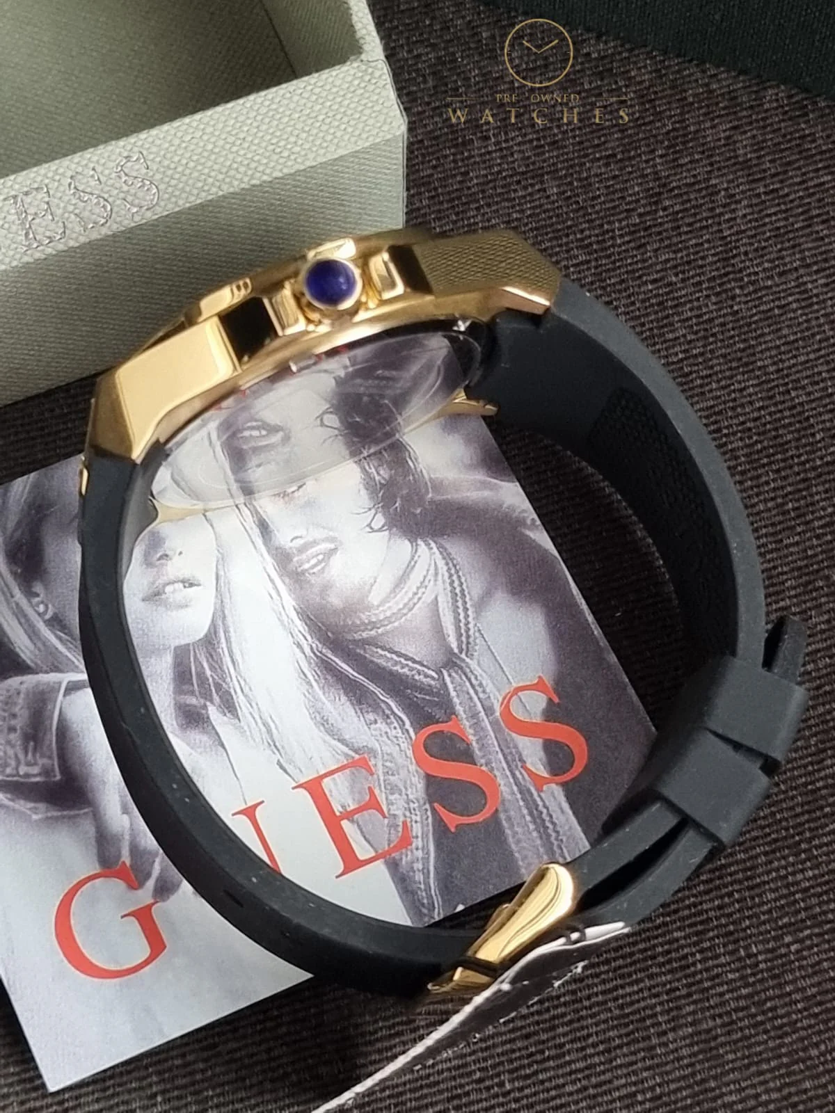 Guess Men’s Quartz Black Silicone Strap Black Dial 47mm Watch GW0208G2 - Image 7