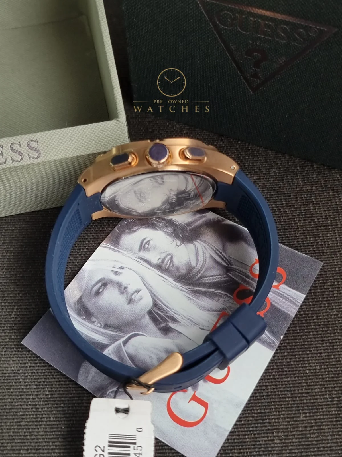 Guess Men’s Quartz Blue Silicone Strap Blue Dial 42mm Watch GW0571G2 - Image 4