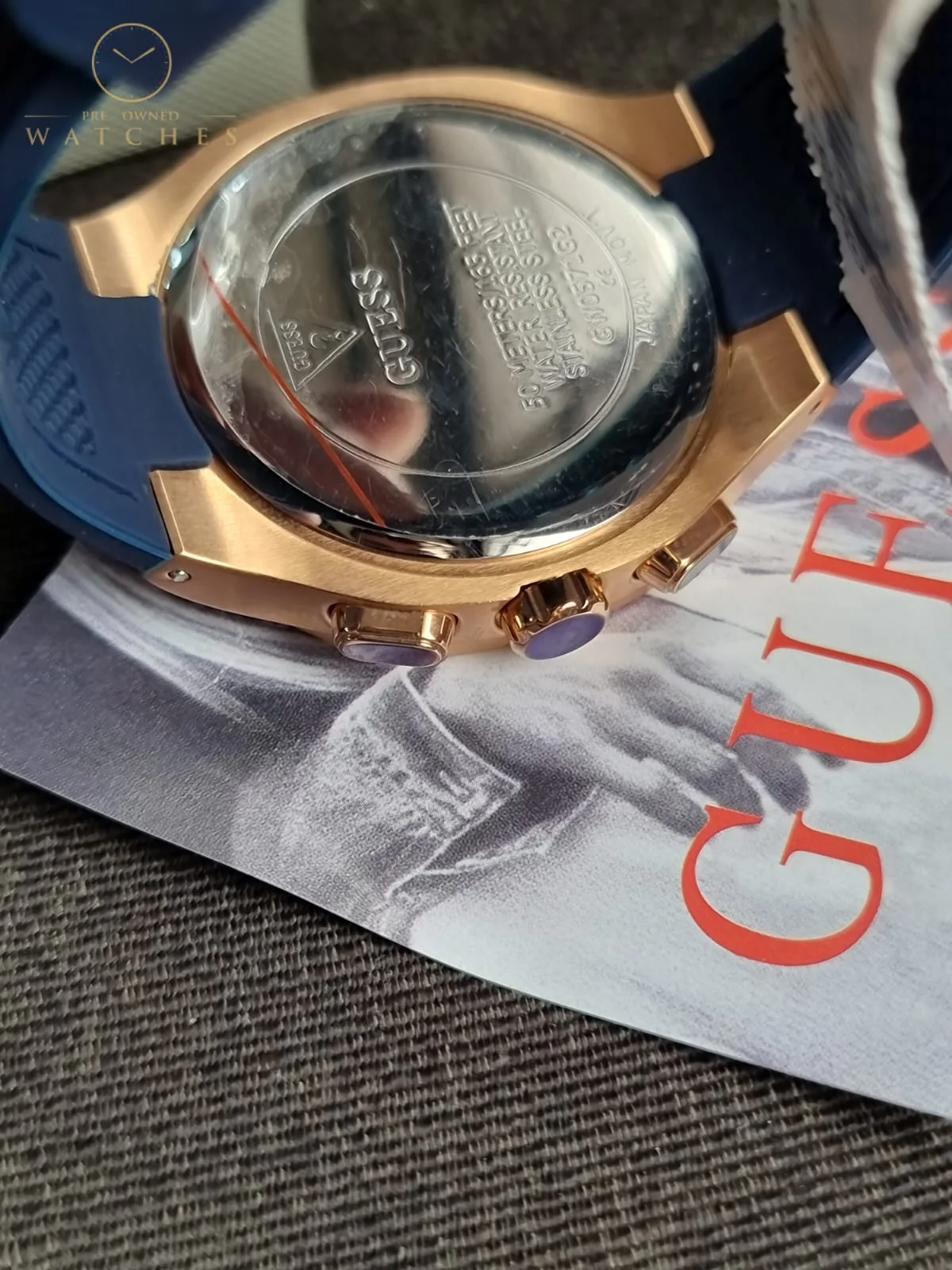 Guess Men’s Quartz Blue Silicone Strap Blue Dial 42mm Watch GW0571G2 - Image 7