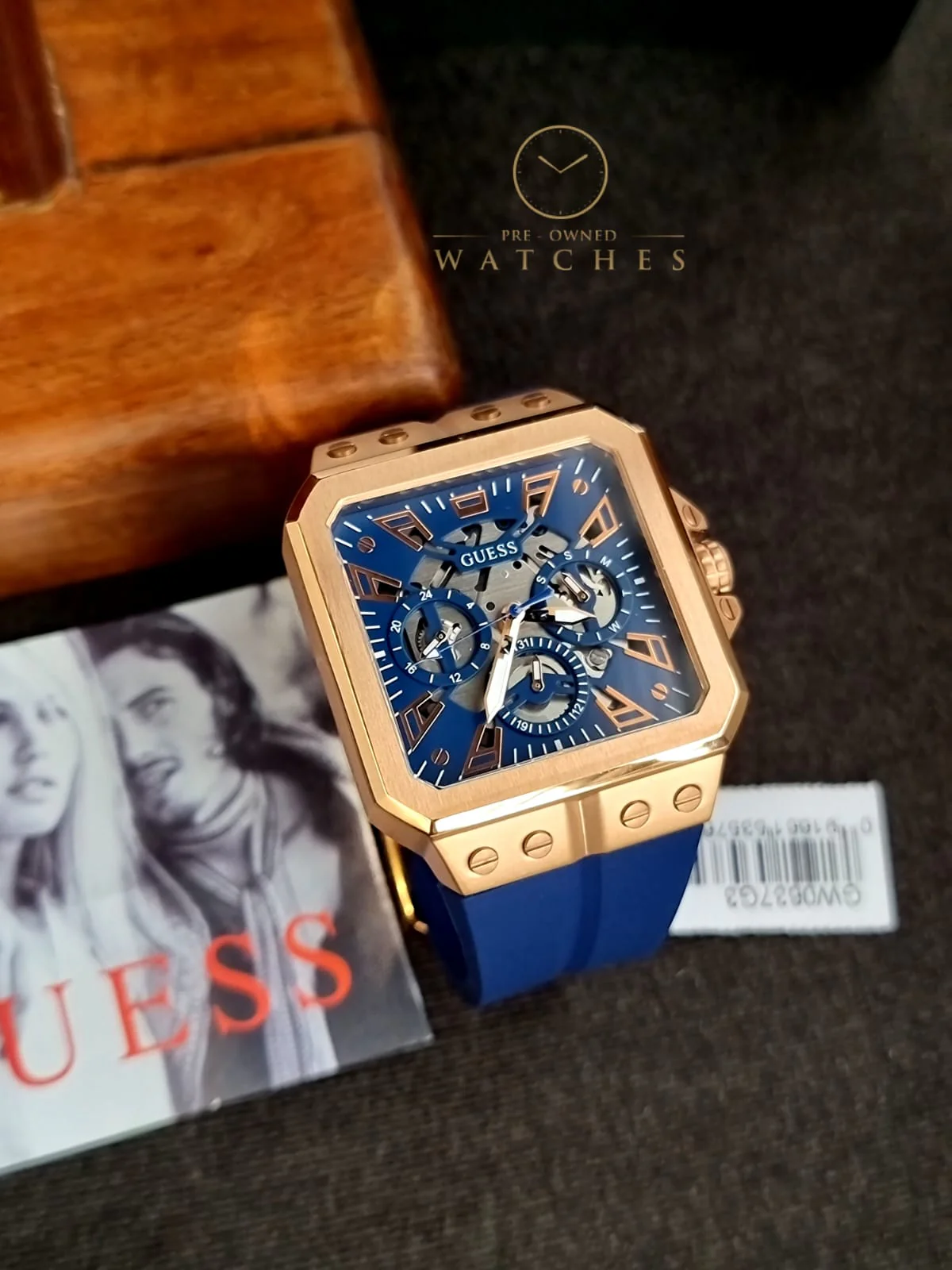 Guess Men’s Quartz Blue Silicone Strap Blue Dial 42mm Watch GW0637G3 - Image 11