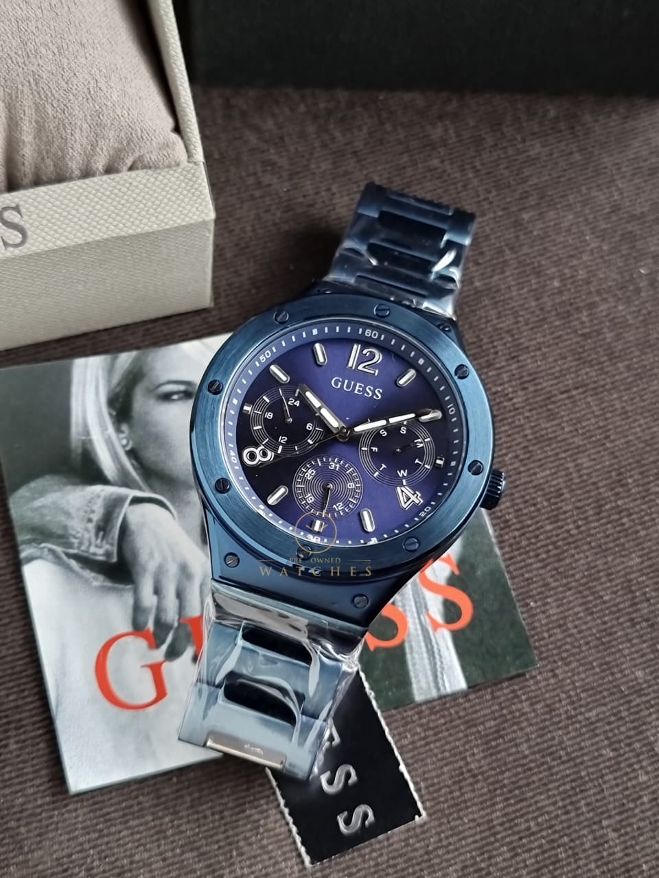 Guess Men’s Quartz Blue Stainless Steel Blue Dial 44mm Watch GW0454G4 - Image 6