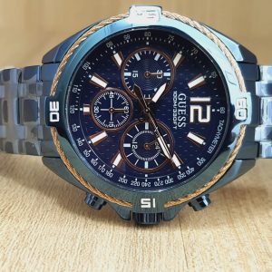 Guess Men’s Quartz Blue Stainless Steel Blue Dial 47mm Watch W1258G3 - Image 3