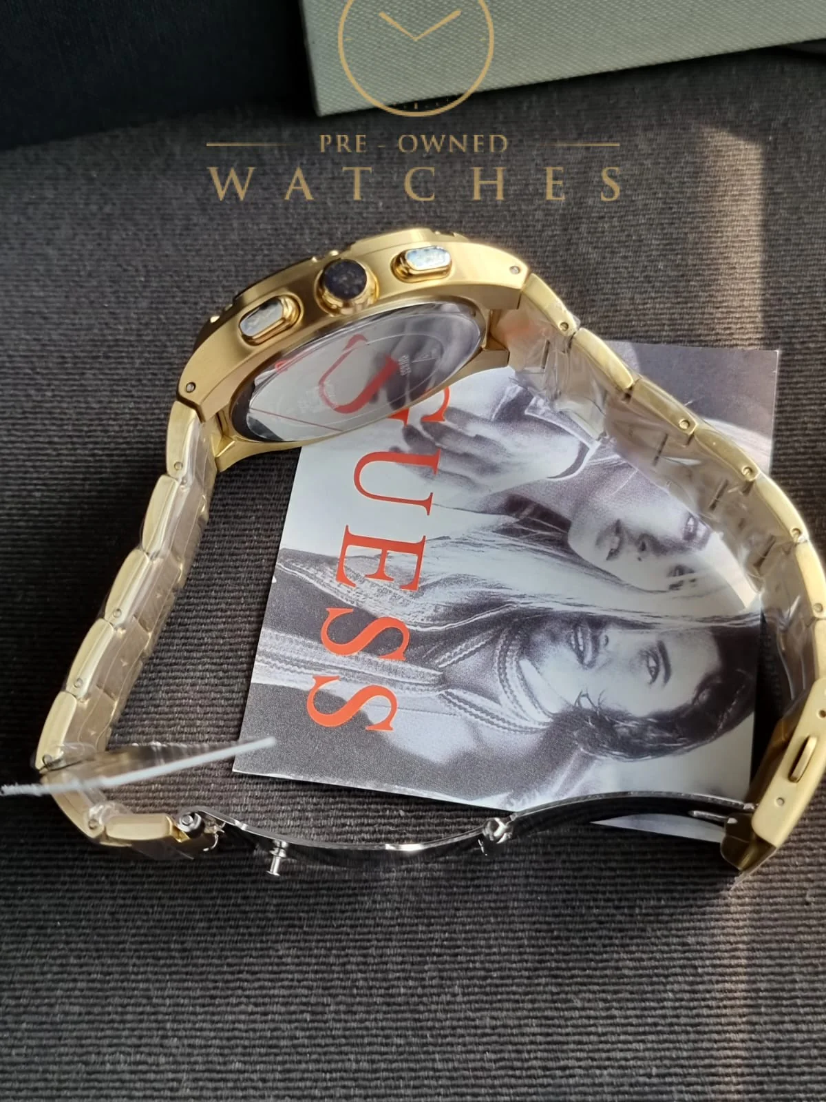 Guess Men’s Quartz Gold Stainless Steel Black Dial 42mm Watch GW0572G2 - Image 7