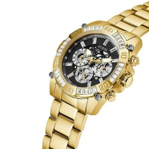 Guess Men’s Quartz Gold Stainless Steel Black Dial 46mm Watch GW0390G2 - Image 2