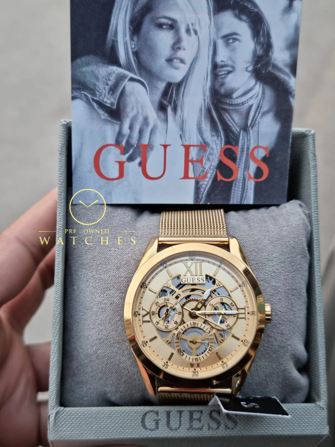 Guess Men’s Quartz Gold Stainless Steel Gold Dial 42mm Watch GW0368G2 - Image 4