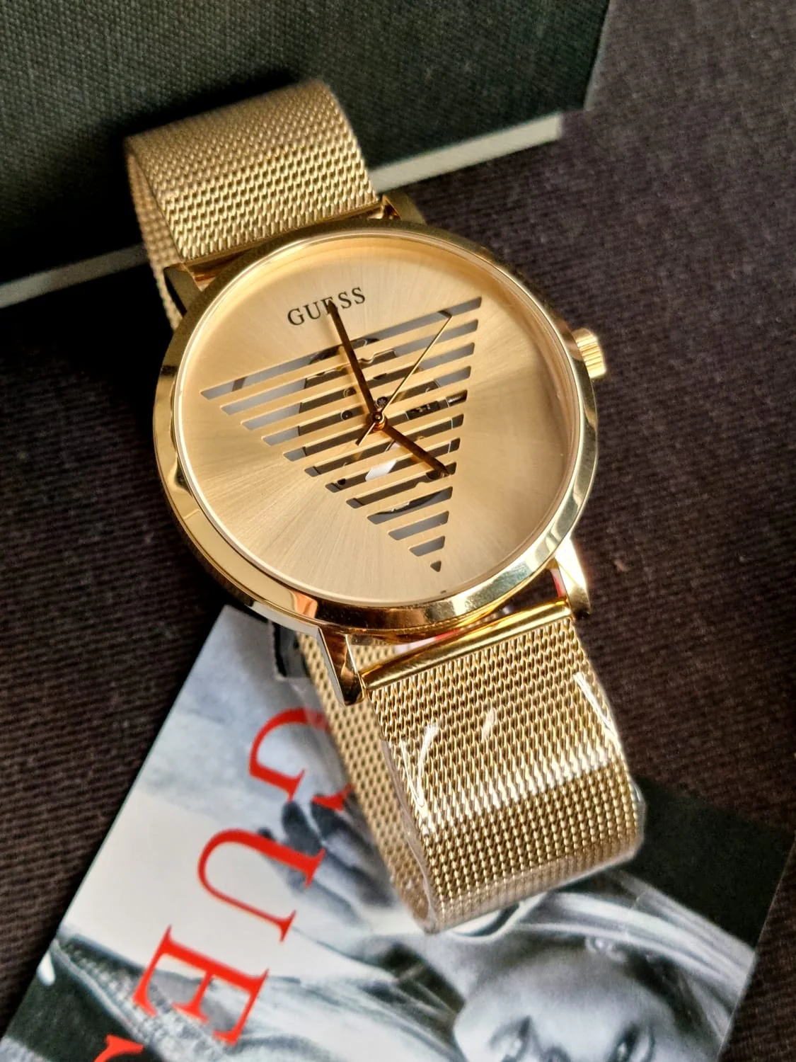 Guess Men’s Quartz Gold Stainless Steel Gold Dial 44mm Watch GW0502G1 - Image 4