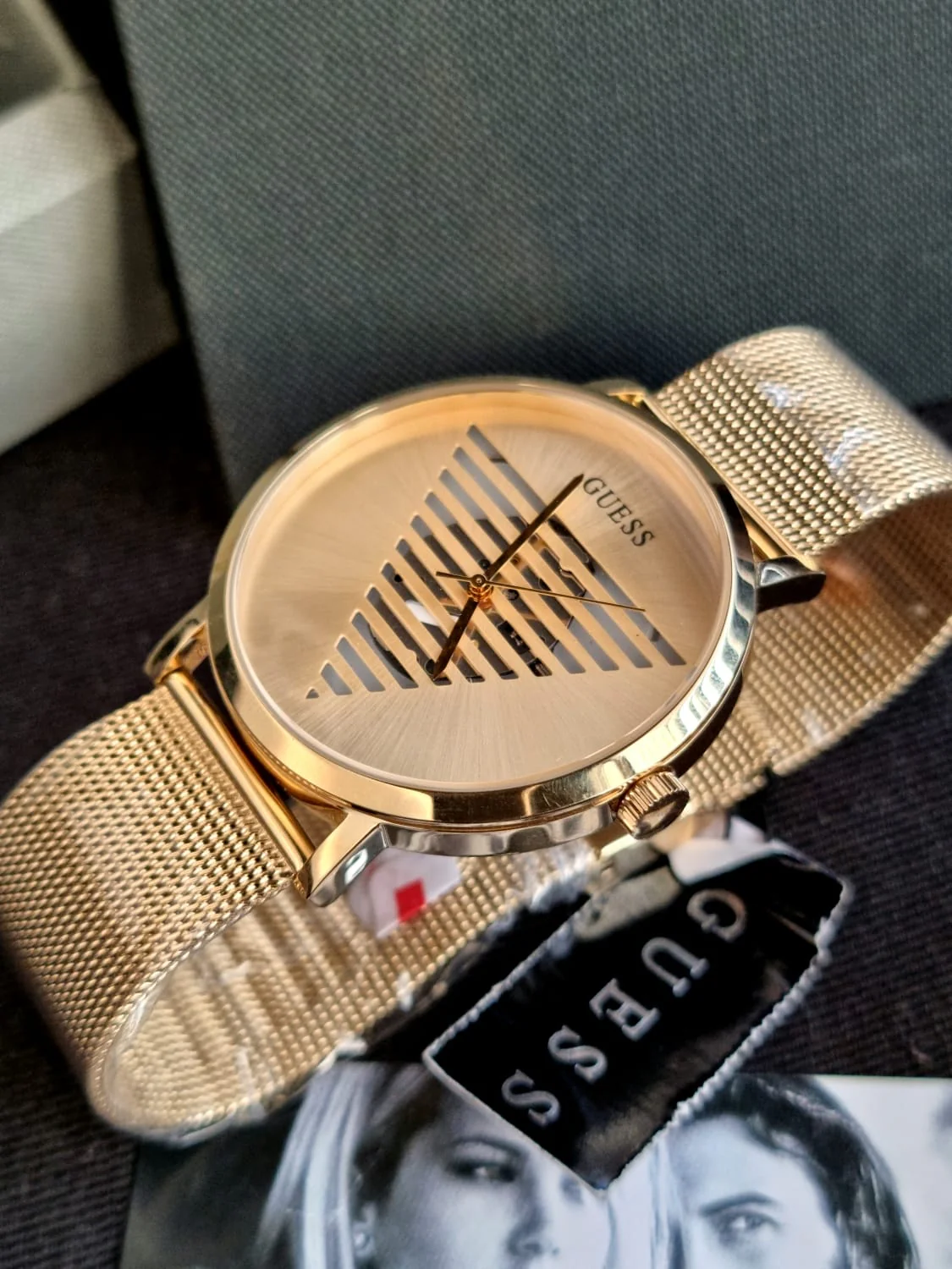 Guess Men’s Quartz Gold Stainless Steel Gold Dial 44mm Watch GW0502G1 - Image 7