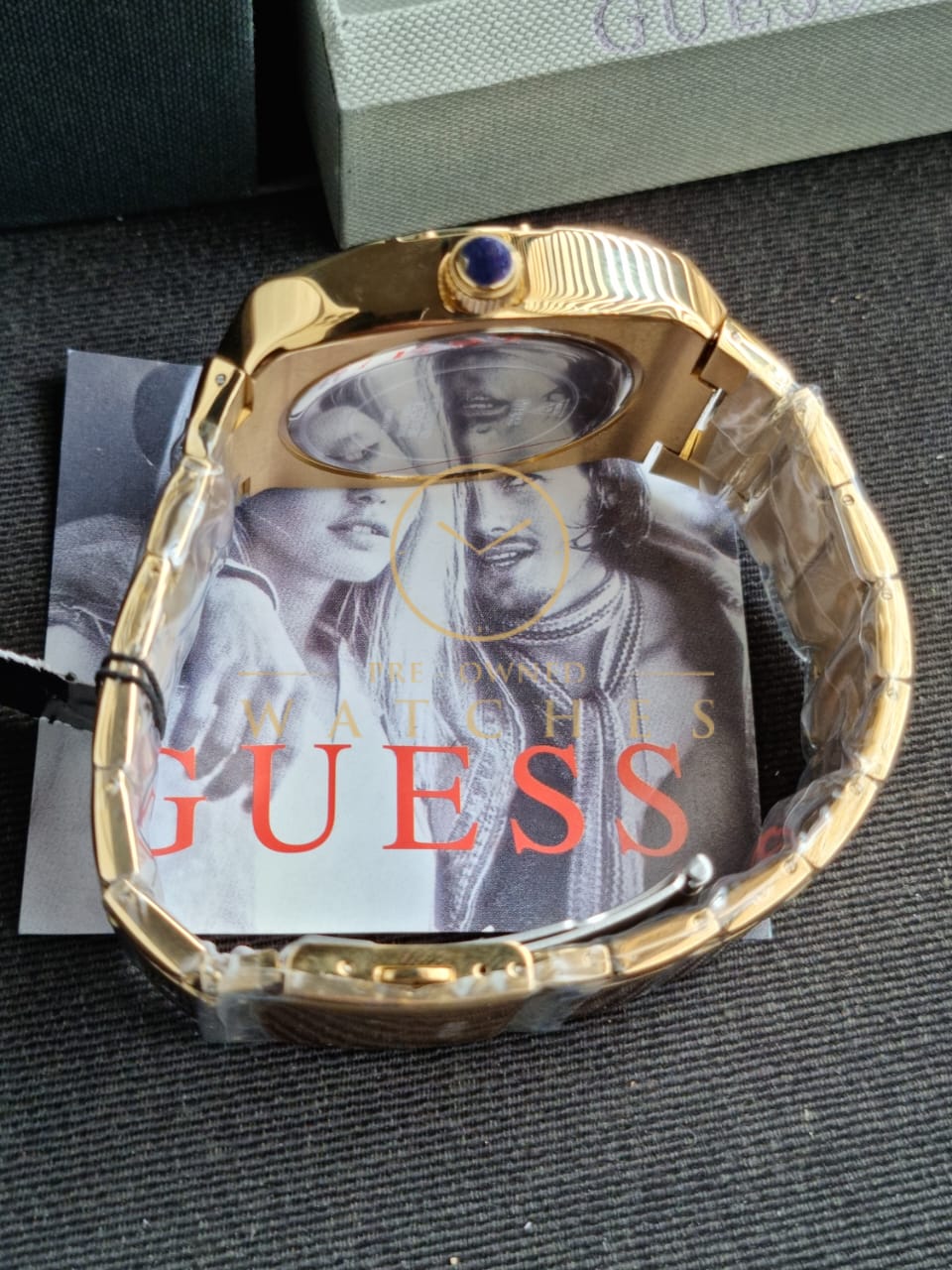 Guess Men’s Quartz Gold Stainless Steel Green Dial 43mm Watch GW0624G2 - Image 6