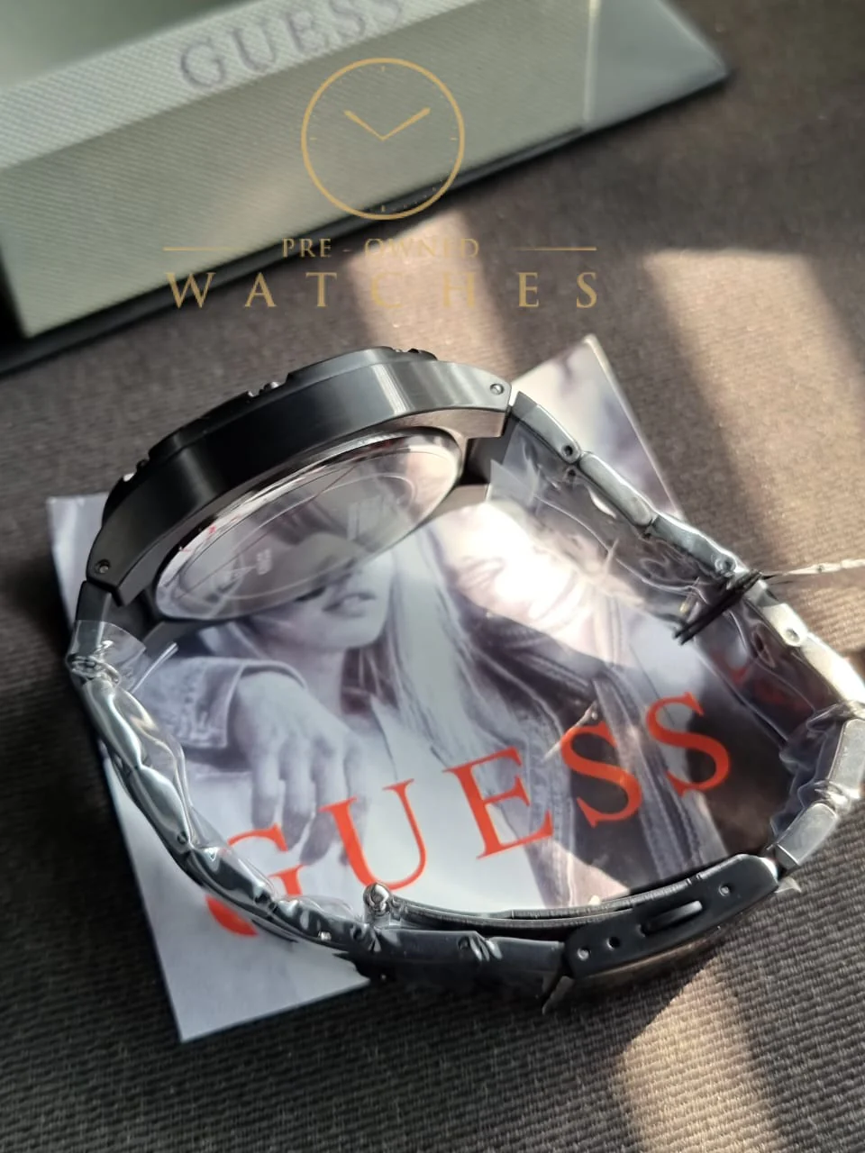 Guess Men’s Quartz Grey Stainless Steel Black Dial 42mm Watch GW0572G5 - Image 6