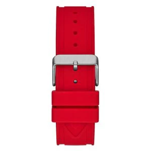 Guess Men’s Quartz Red Silicone Strap Black Dial 44mm Watch GW0263G3 - Image 3