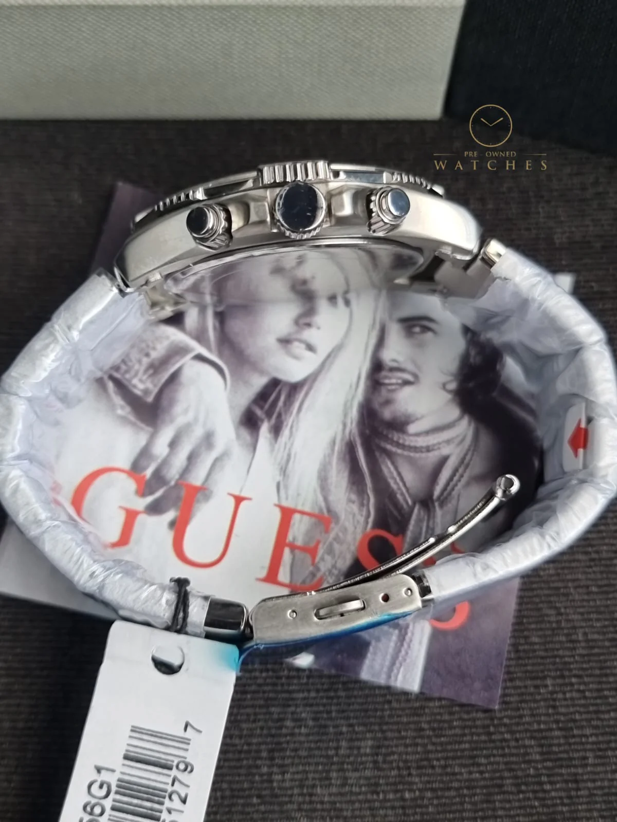 Guess Men’s Quartz Silver Stainless Steel Black Dial 43mm Watch GW0056G1 - Image 4