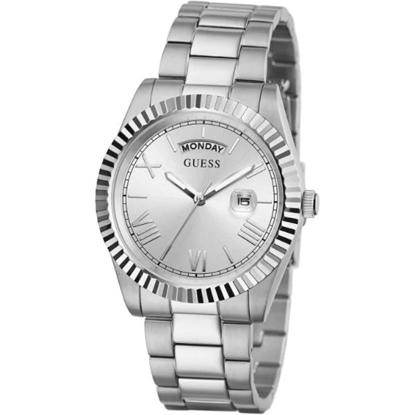 Guess Men’s Quartz Silver Stainless Steel Silver Dial 42mm Watch GW0265G6