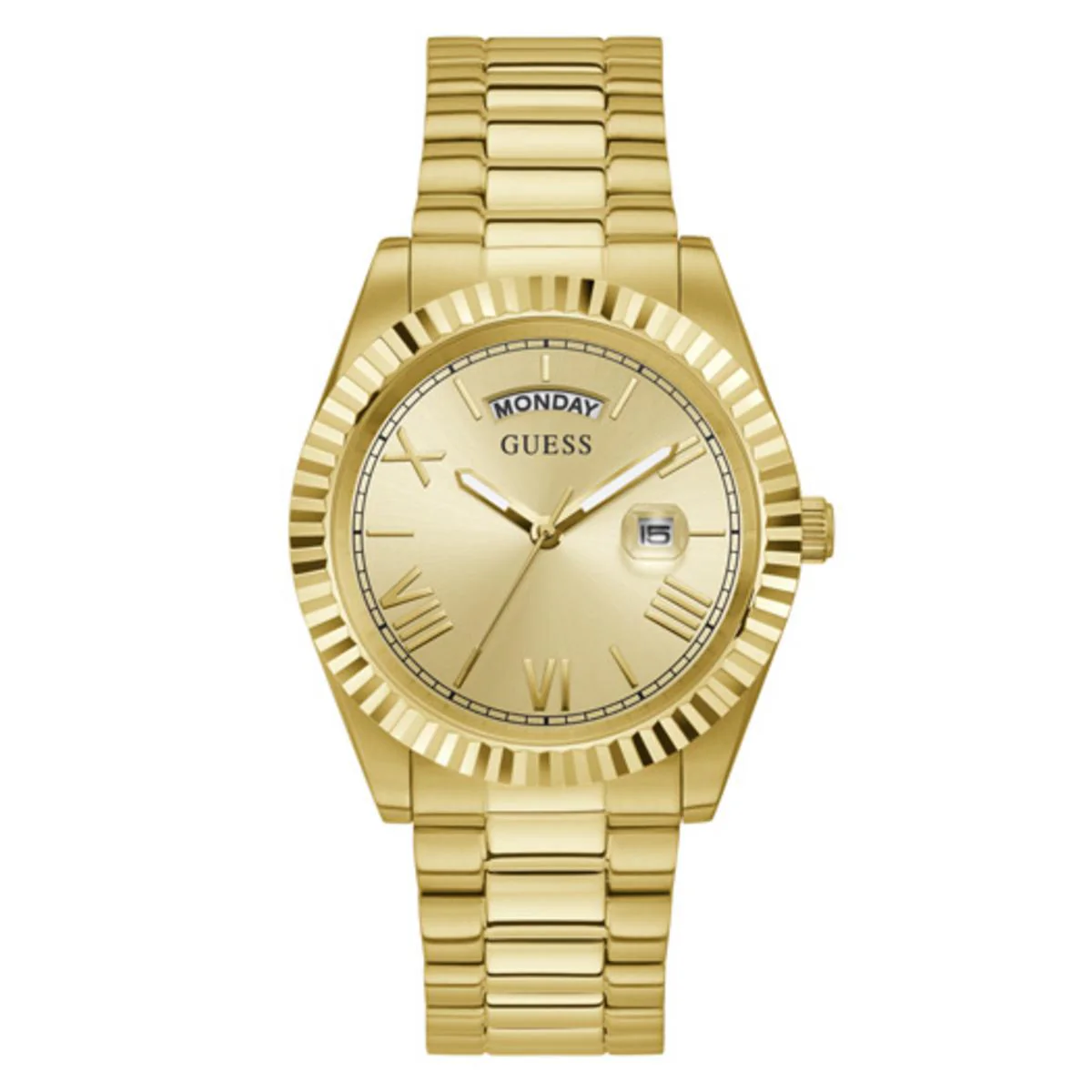 Guess Men’s Quartz Stainless Steel Gold Dial 42mm Watch GW0265G2