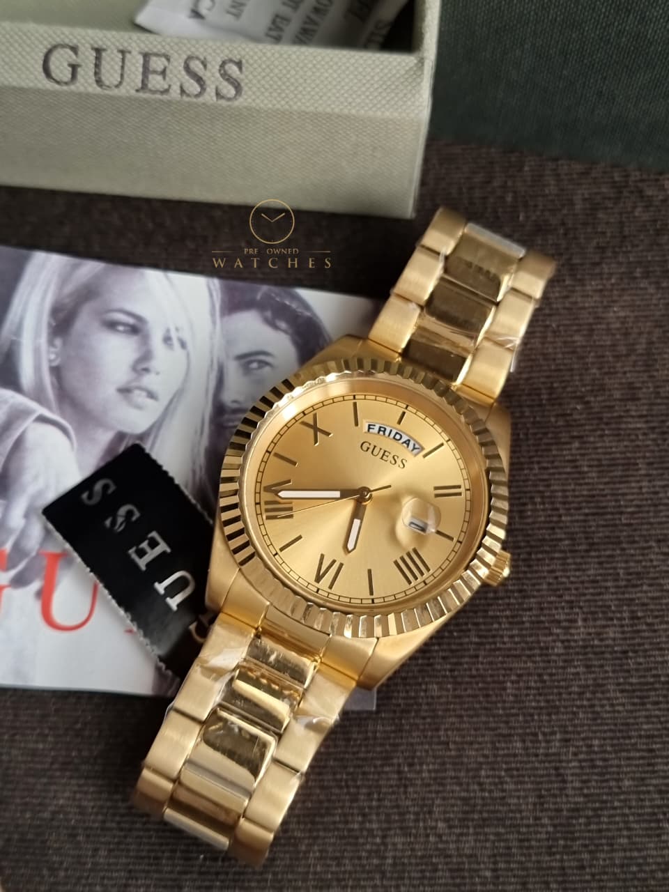 Guess Men’s Quartz Stainless Steel Gold Dial 42mm Watch GW0265G2 - Image 7