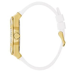 Guess Men’s Quartz White Silicone Strap Gold Dial 47mm Watch GW0208G3 - Image 2
