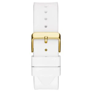 Guess Men’s Quartz White Silicone Strap Gold Dial 47mm Watch GW0208G3 - Image 3