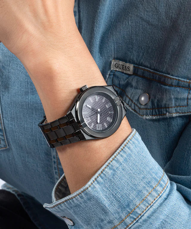 GUESS Mens Black Analog Watch - Image 6