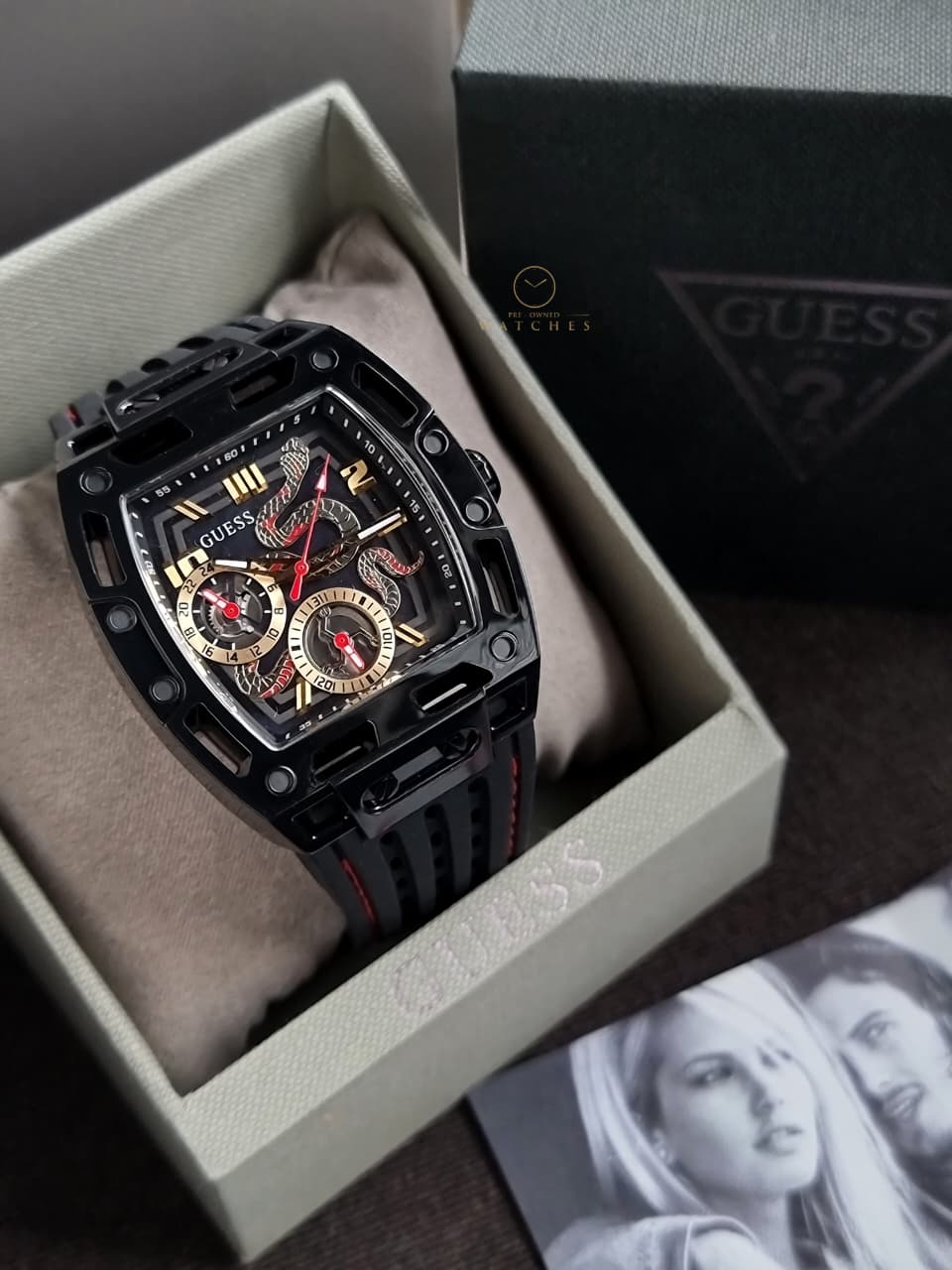GUESS Phoenix Black Rubber Multifunction GW0857G1 - Image 4