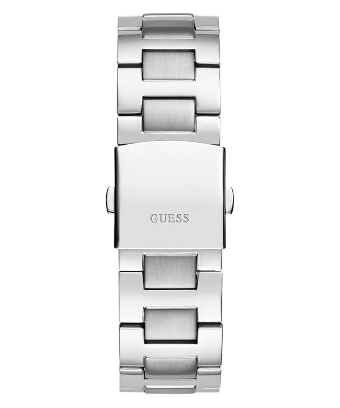 GUESS Stainless Steel Analog Black Dial Men's Watch-Gw0703G1, Band Color-Silver - Image 4