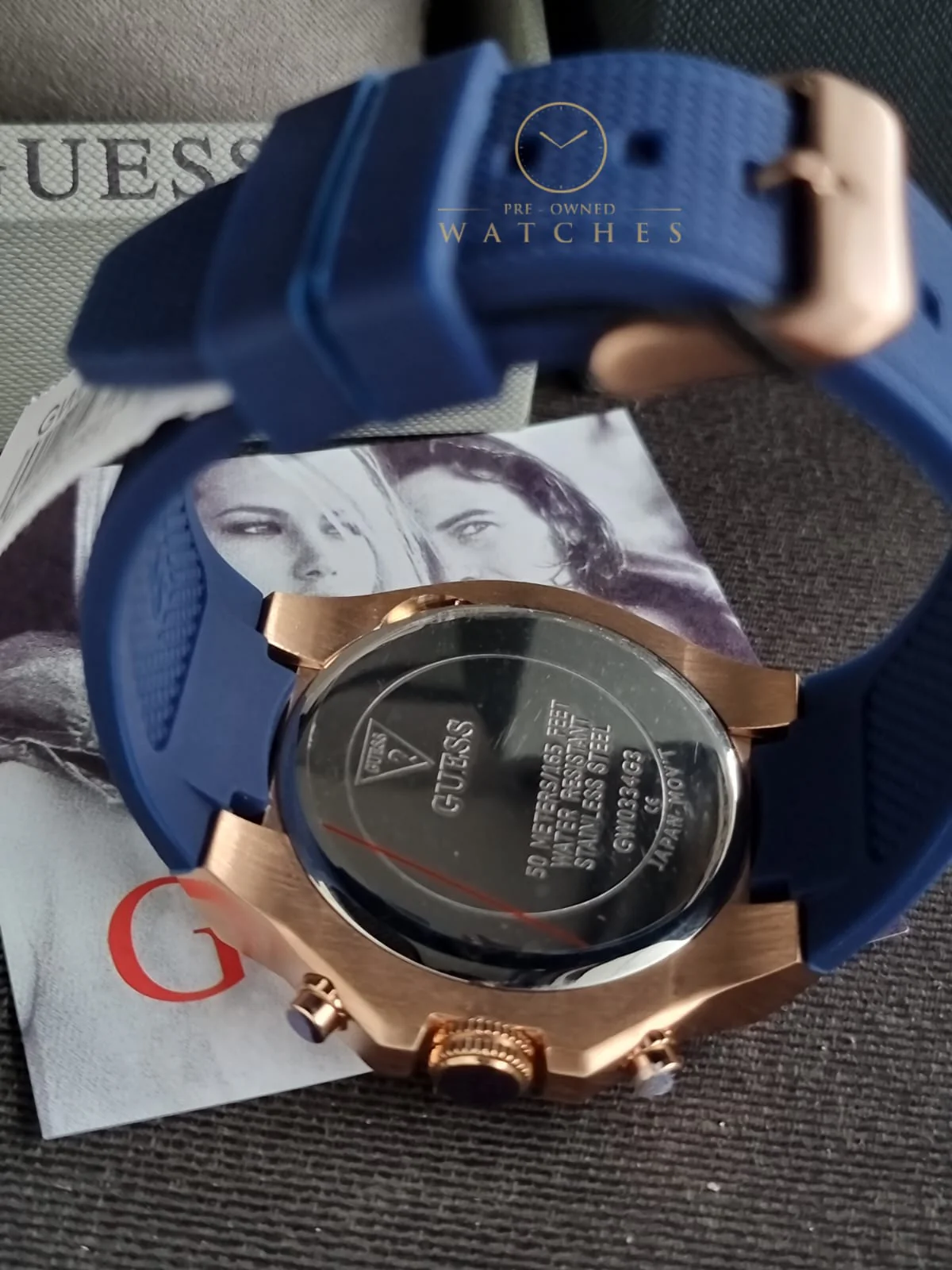 GUESS US Men's Rose Gold-Tone and Black Multifunction Watch - Image 11