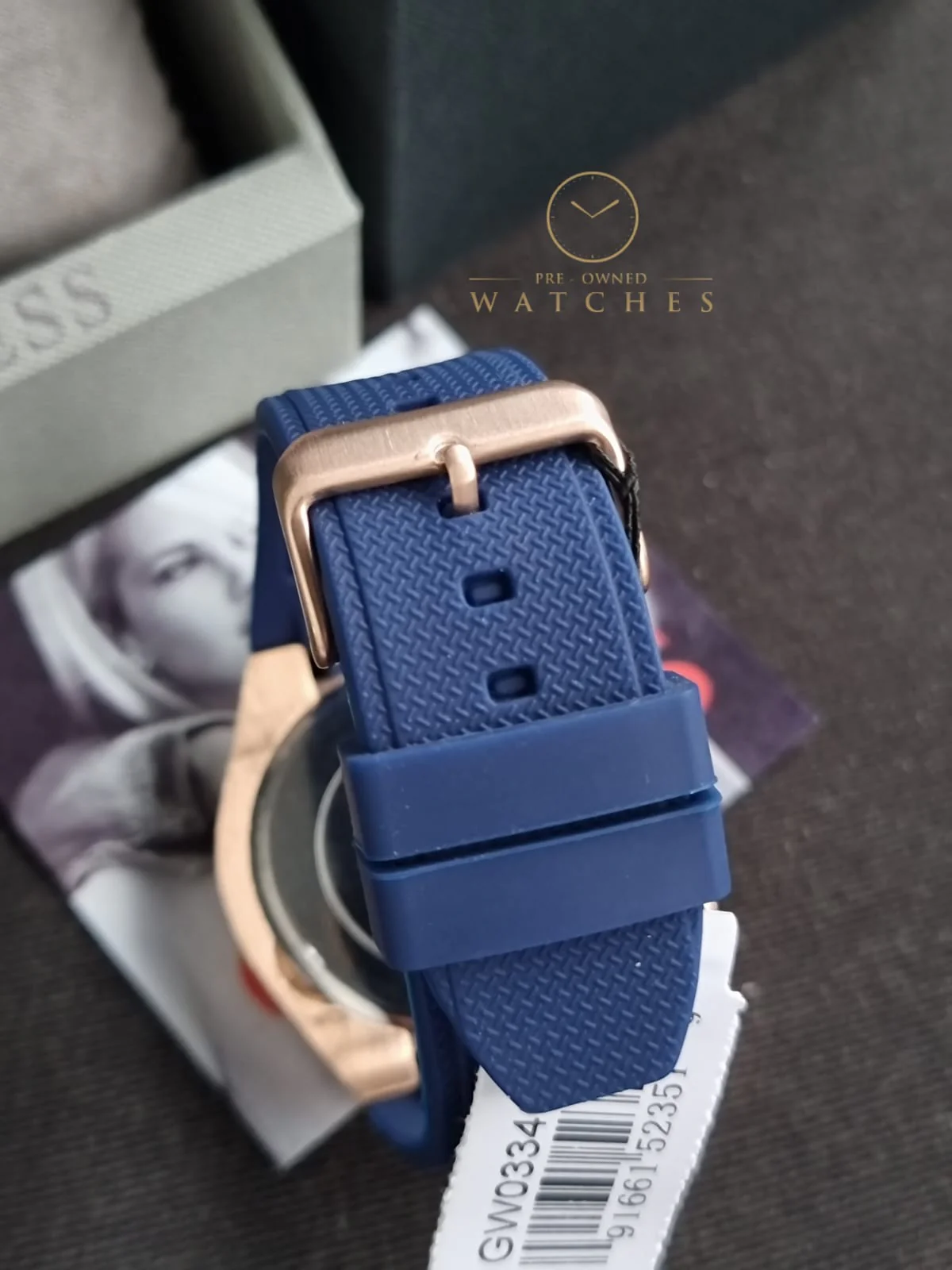 GUESS US Men's Rose Gold-Tone and Black Multifunction Watch - Image 9