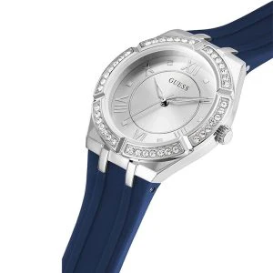 Guess Women’s Quartz Blue Silicone Strap Silver Dial 36mm Watch GW0034L5 - Image 2