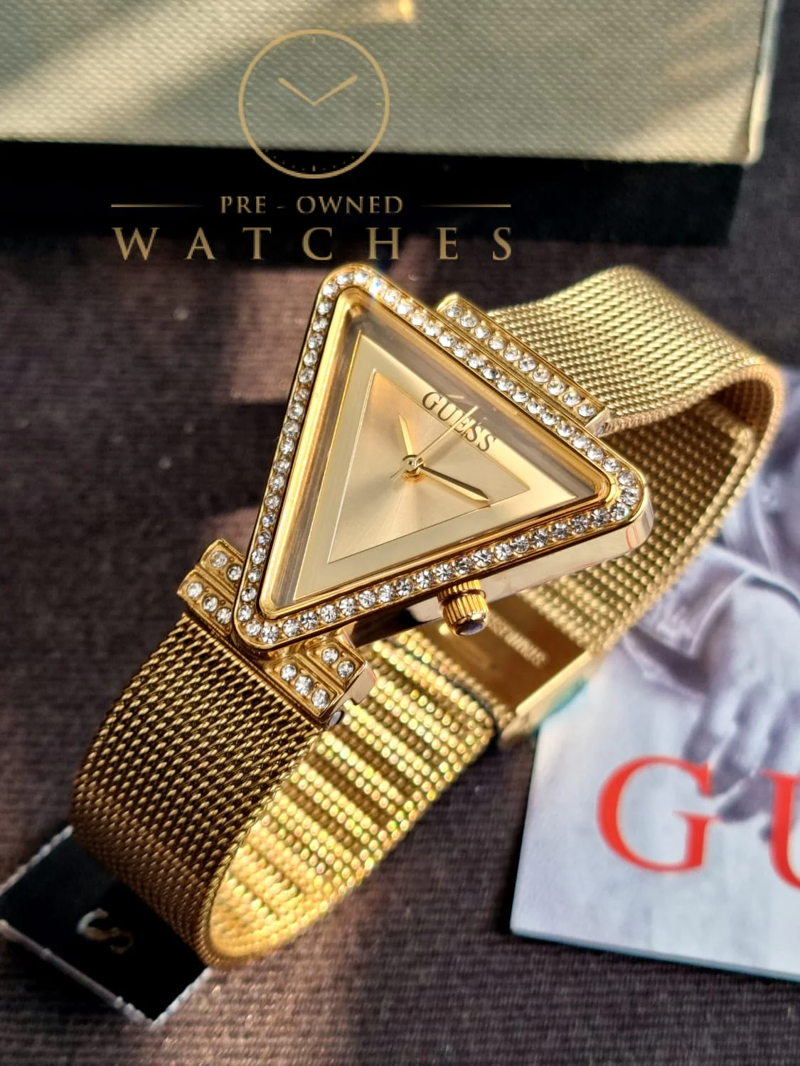 Guess Women’s Quartz Gold Stainless Steel Gold Dial 34mm Watch GW0508L2 - Image 2