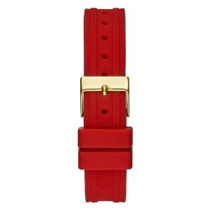 Guess Women’s Quartz Red Silicone Strap Gold Dial 36mm Watch GW0034L6 - Image 3