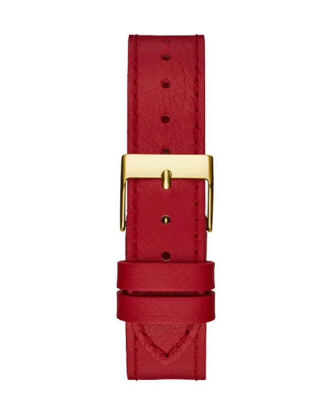 Guess Women’s Quartz Red Silicone Strap Gold Dial 36mm Watch GW0484L1 - Image 3