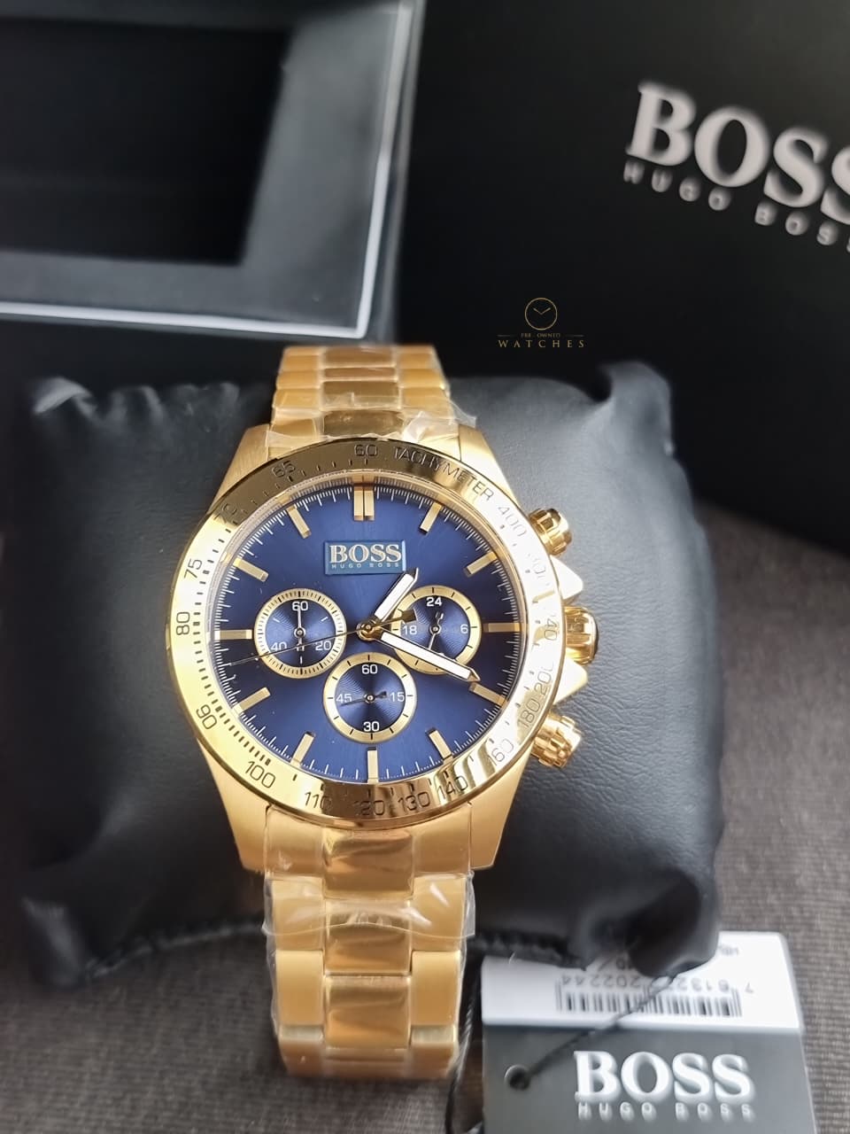 Hugo Boss Men’s Chronograph Quartz Stainless Steel Blue Dial 44mm Watch 1513340 - Image 5
