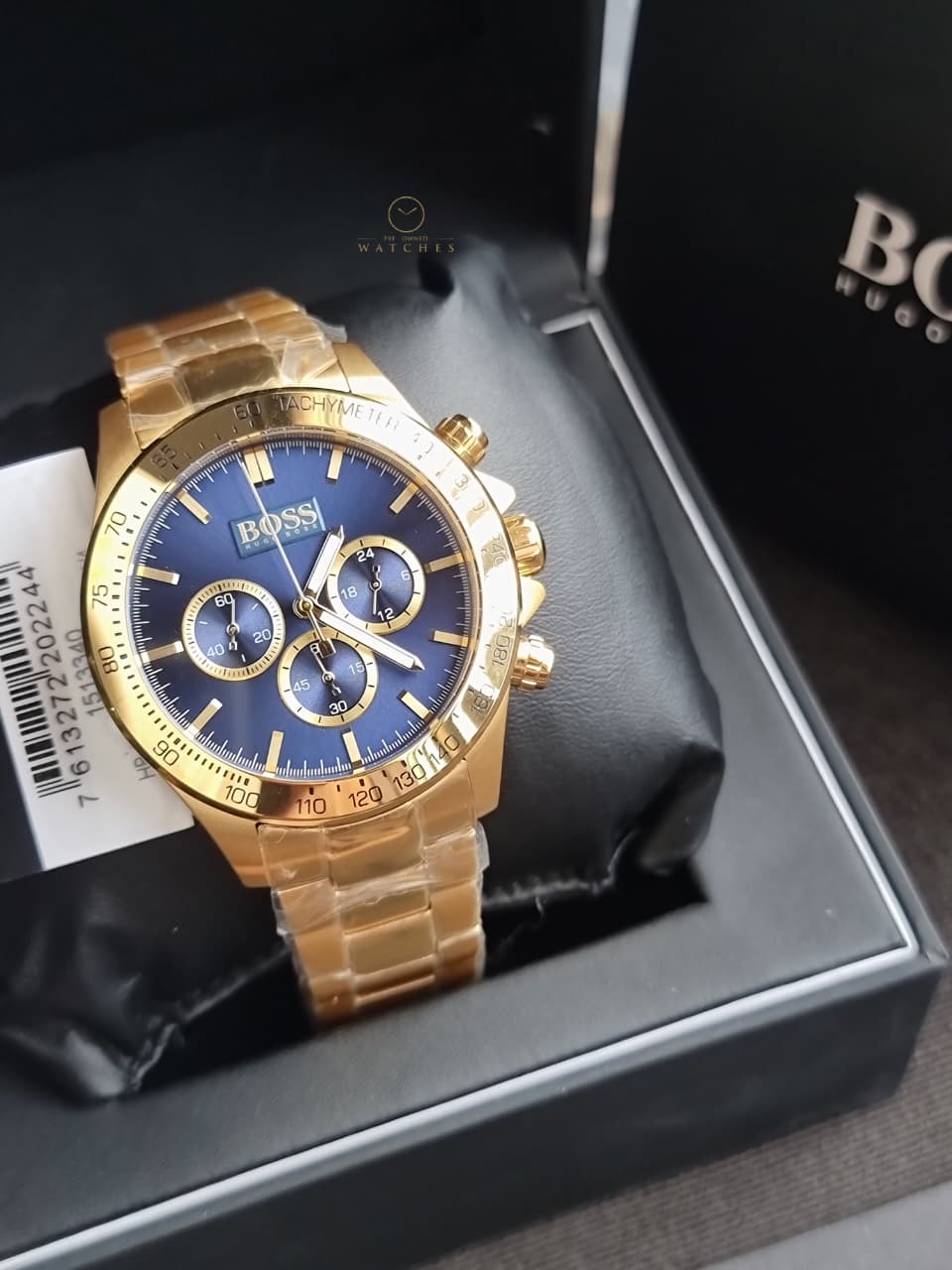 Hugo Boss Men’s Chronograph Quartz Stainless Steel Blue Dial 44mm Watch 1513340 - Image 6