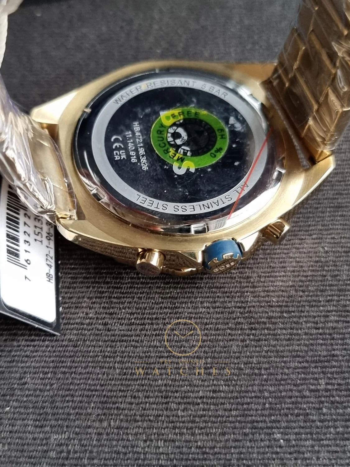 Hugo Boss Men’s Quartz Gold Stainless Steel Blue Dial 44mm Watch 1513973 - Image 9