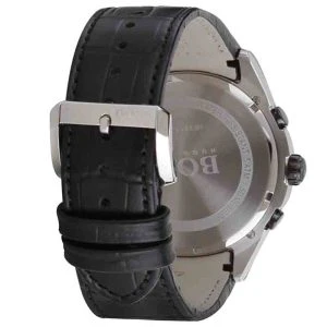 Hugo Boss Men’s Quartz Lather Strap Black Dial 46mm Watch 1513367 - Image 2