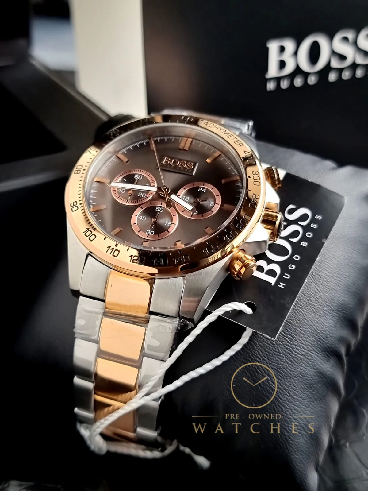 Hugo Boss Men’s Two-Tone Rose Gold Silver Watch 1513339 - Image 6