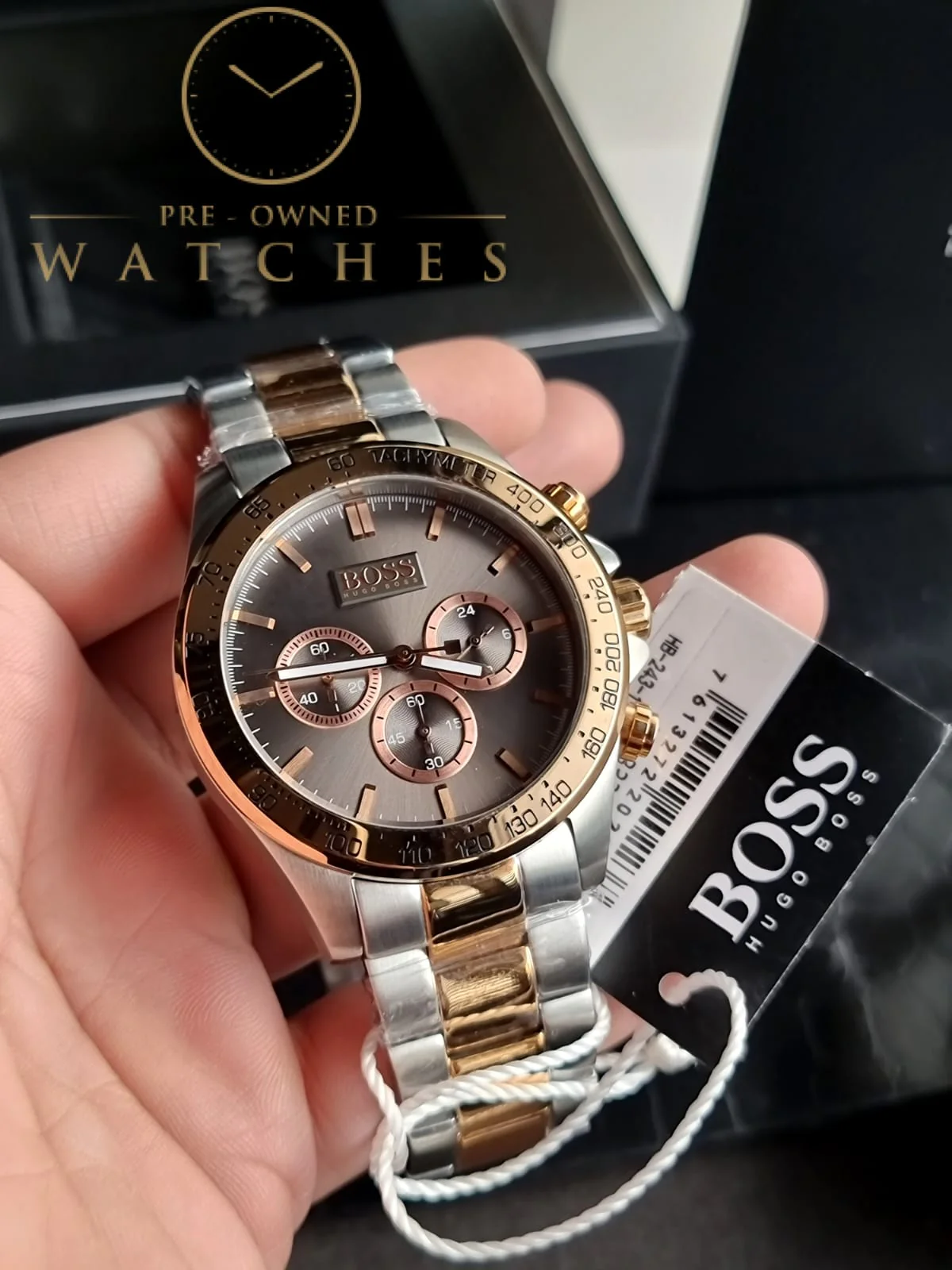 Hugo Boss Men’s Two-Tone Rose Gold Silver Watch 1513339 - Image 9