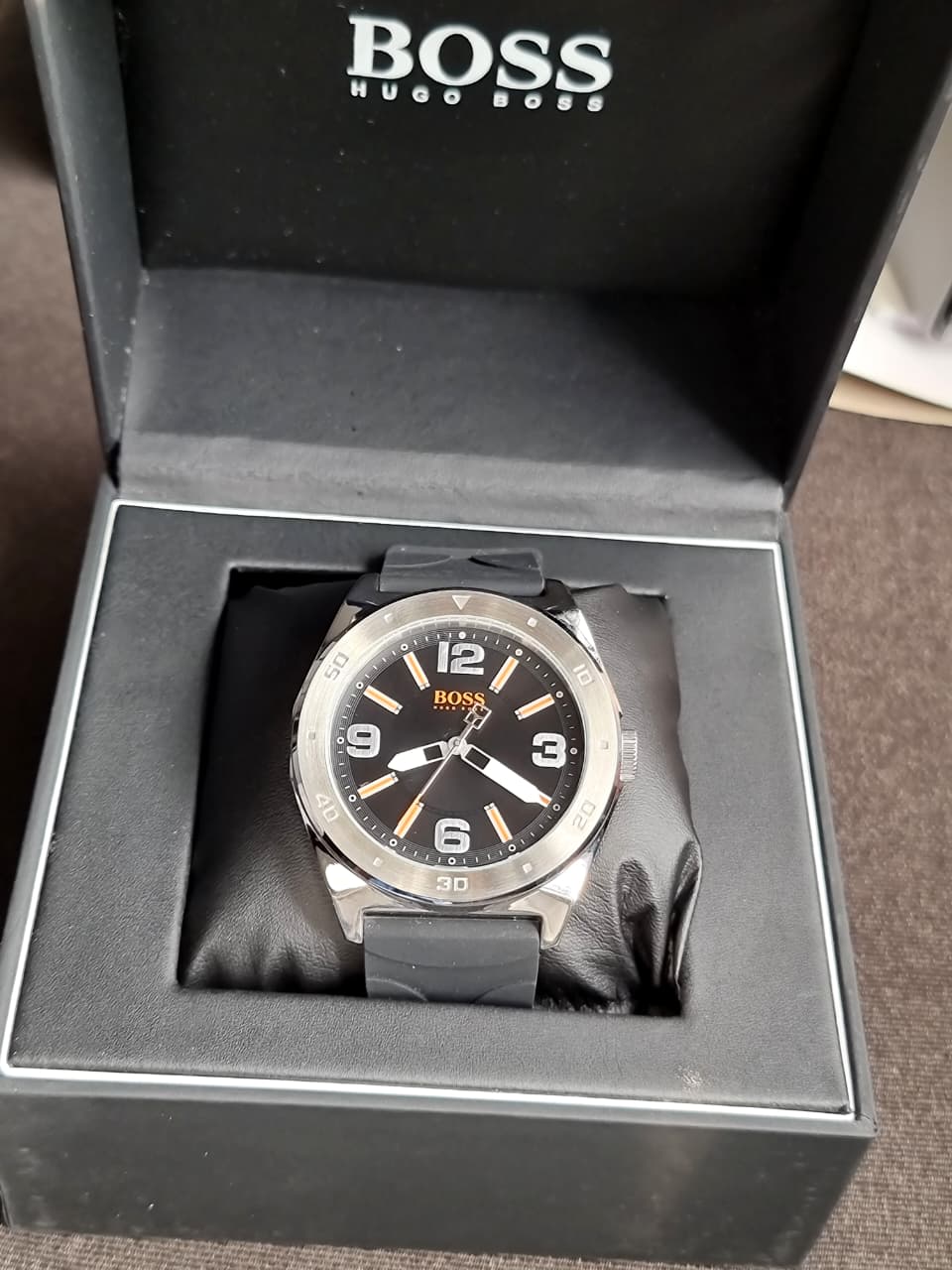 Hugo boss Men's Black Rubber Strap Watch with Black Dial 1512897 - Image 4