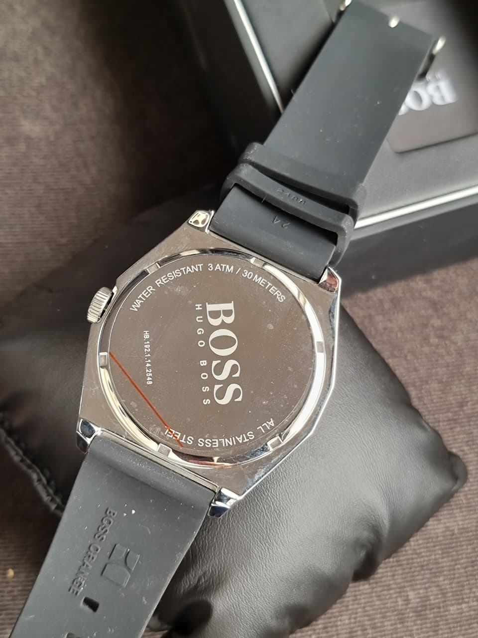 Hugo boss Men's Black Rubber Strap Watch with Black Dial 1512897 - Image 7