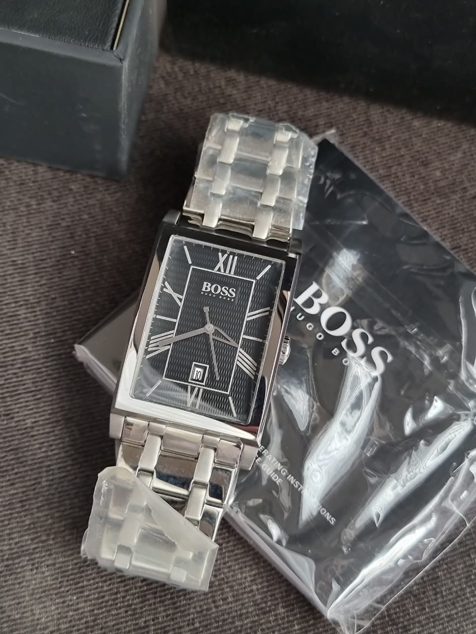 Hugo Boss Rectangular Black Dial Quartz Watch 1512383 - Image 5