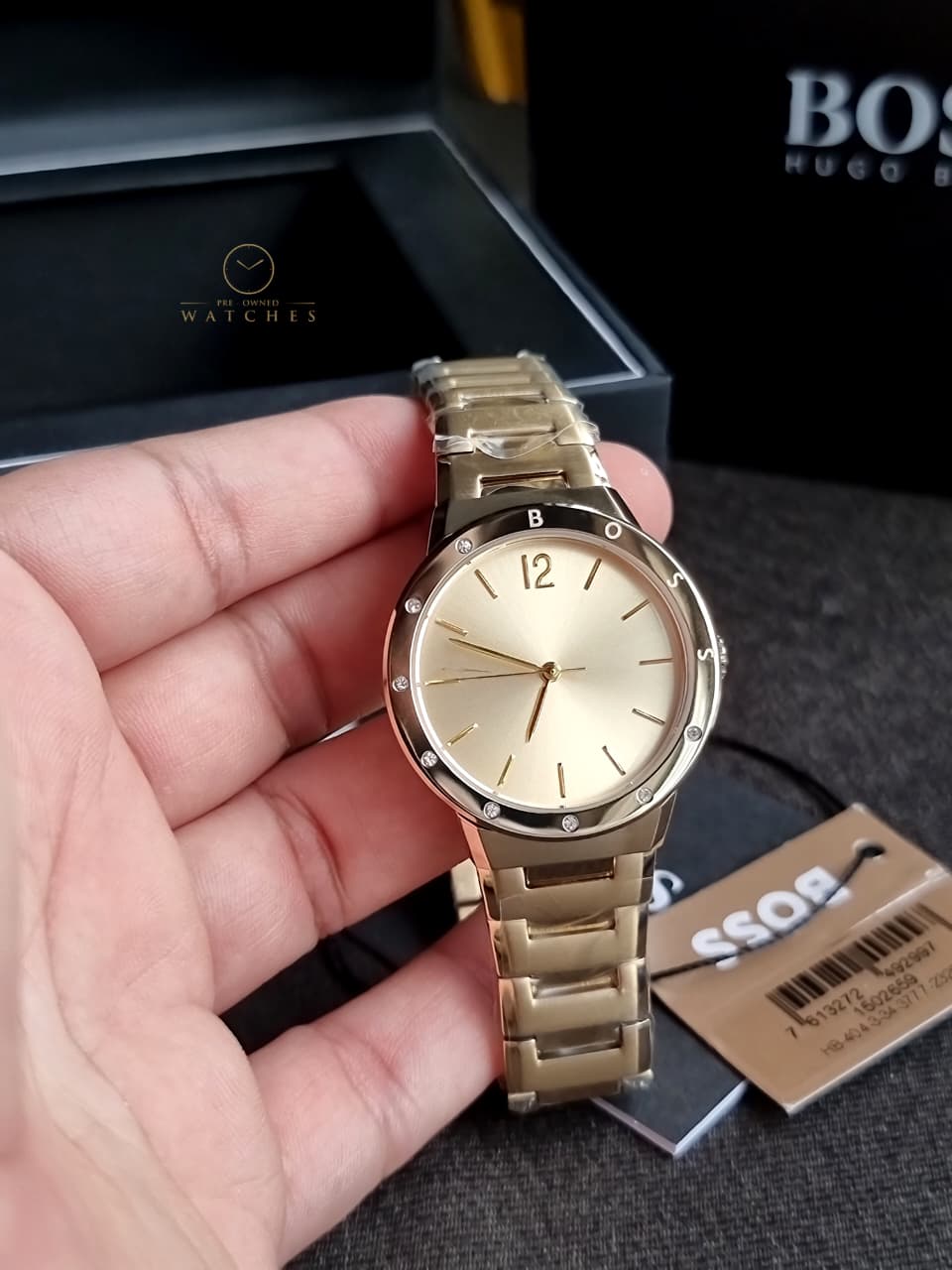 HUGO BOSS Stainless Steel Analog Gold Dial Women's Watch-1502715 - Image 3