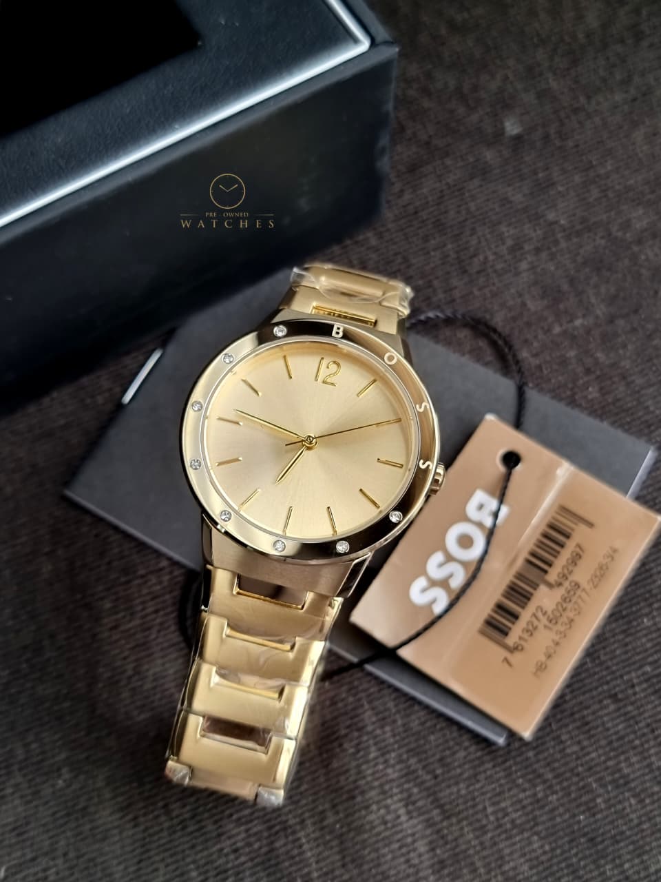 HUGO BOSS Stainless Steel Analog Gold Dial Women's Watch-1502715 - Image 5