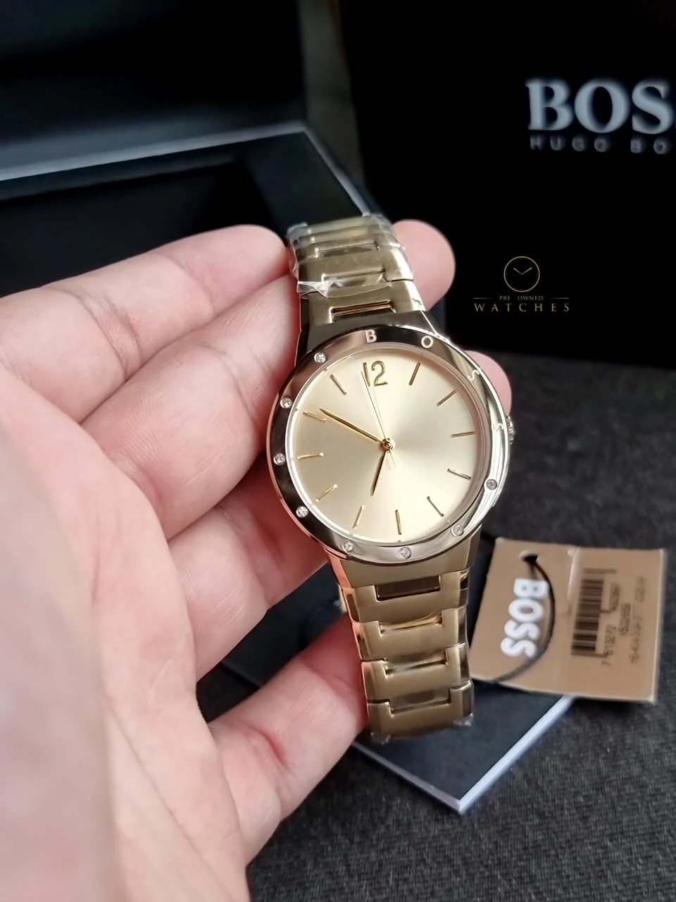 HUGO BOSS Stainless Steel Analog Gold Dial Women's Watch-1502715 - Image 6