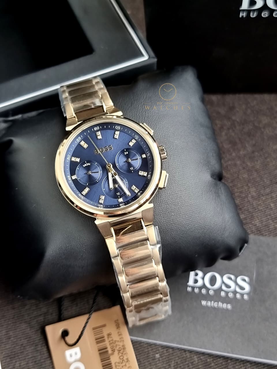 Hugo Boss Women’s Quartz Gold Stainless Steel Blue Dial 38mm Watch 1502677 - Image 3